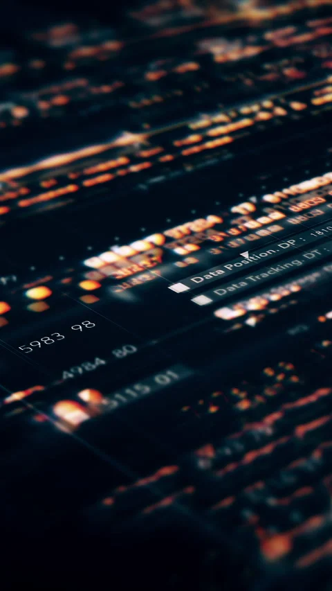 Futuristic Data Matrix Simulation Background Stock-Footage 269508871