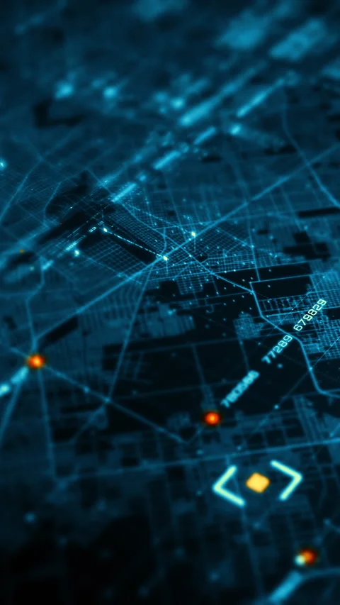 Futuristic Data Matrix Simulation Background Stock Footage 274569259