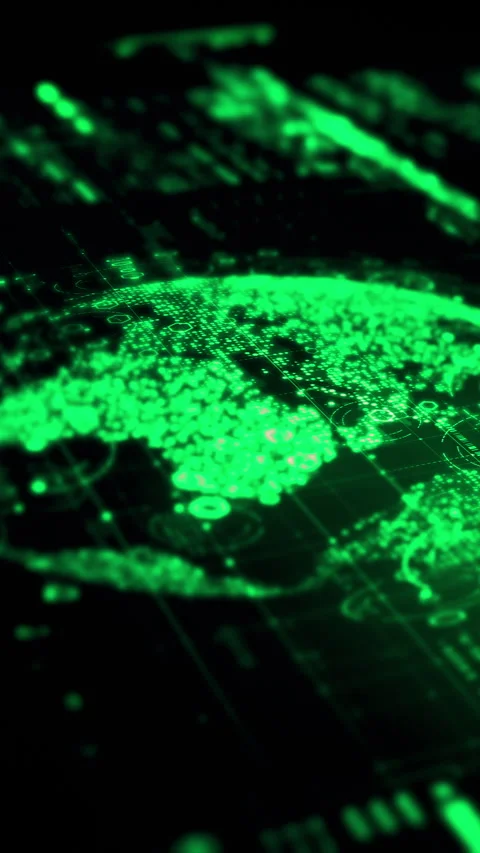 Futuristic Data Matrix Simulation Background Video stock 274569333
