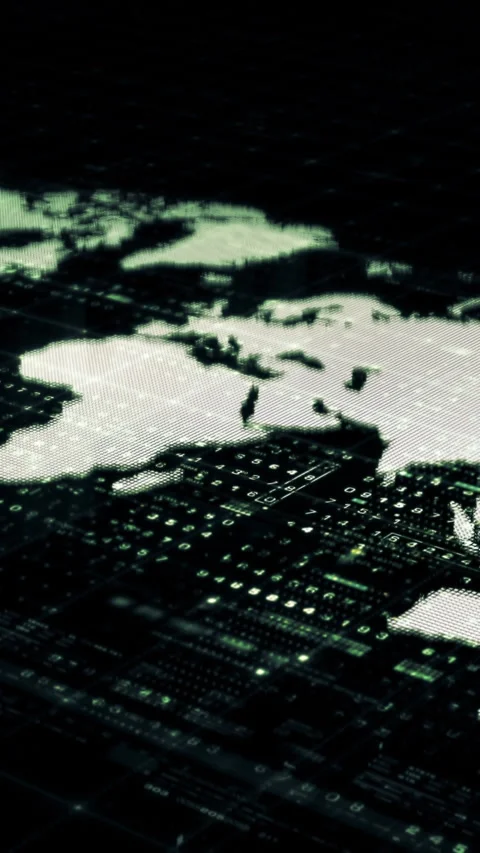 Futuristic Data Matrix Simulation Background 스톡 동영상 274571229