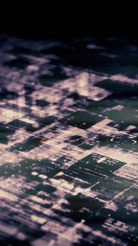 Futuristic Data Matrix Simulation Background Vídeos de archivo 275338917