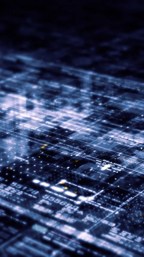 Futuristic Data Matrix Simulation Background Vídeos de archivo 275344715