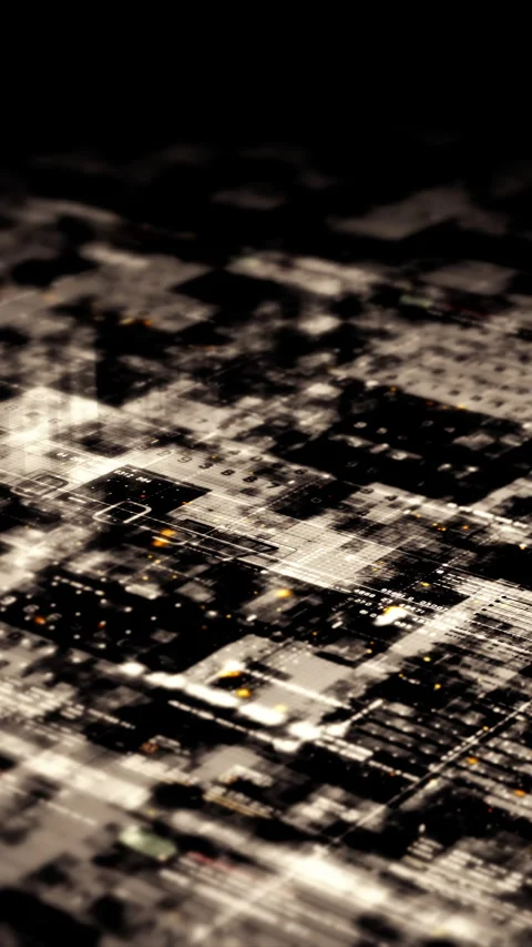 Futuristic Data Matrix Simulation Background Vídeos de archivo 275344819