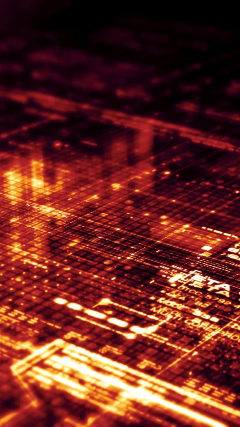 Futuristic Data Matrix Simulation Background Vídeos de archivo 275346097