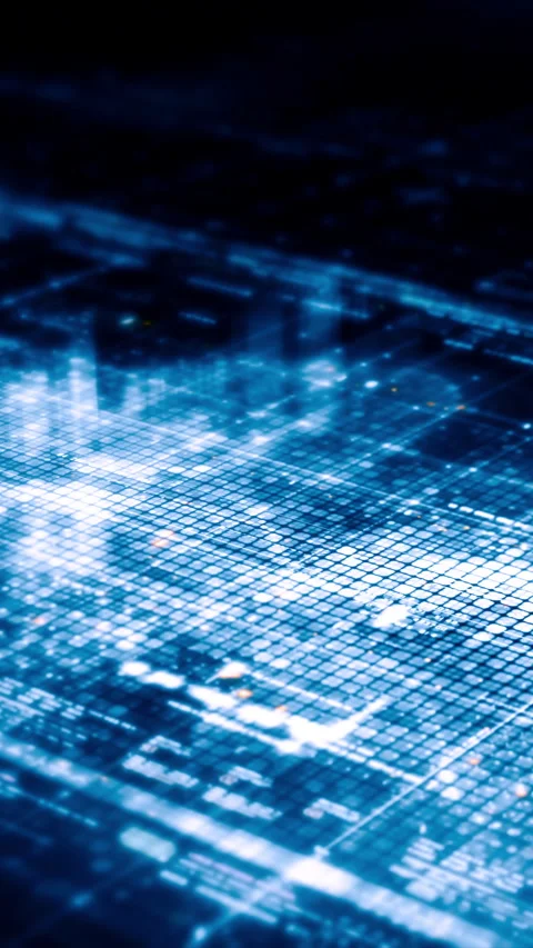 Futuristic Data Matrix Simulation Background Vidéo 275346293