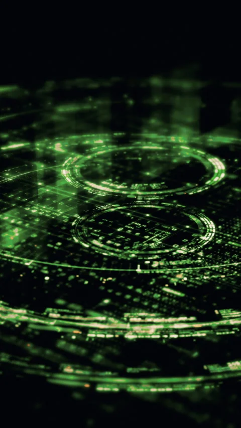 Futuristic Data Matrix Simulation Background Vídeos de archivo 275347724