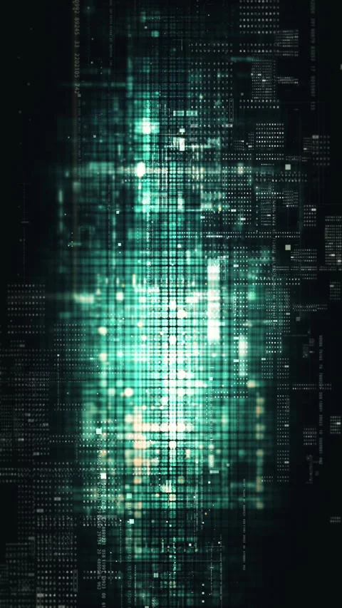 Futuristic Data Matrix Simulation Background 動画素材 280959201