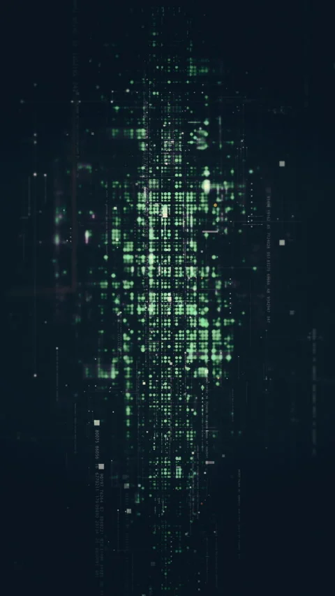 Futuristic Data Matrix Simulation Background 動画素材 280959261