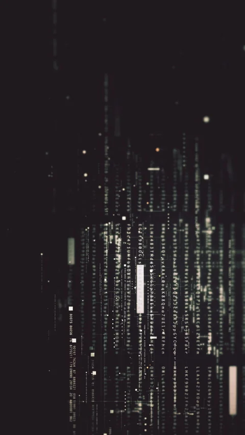 Futuristic Data Matrix Simulation Background Video stock 280960050