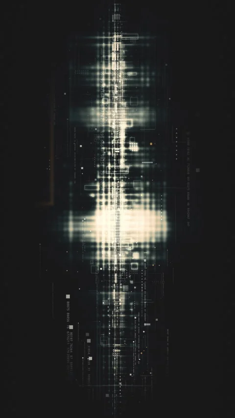 Futuristic Data Matrix Simulation Background Vídeo Stock 280961260