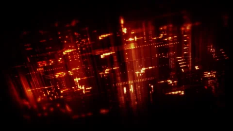 Futuristic Data Matrix Simulation Background Stock Footage 303001722