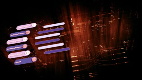 Futuristic Data Matrix Simulation Background Stock Footage 303001723