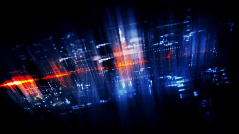 Futuristic Data Matrix Simulation Background Stock Footage 303001725