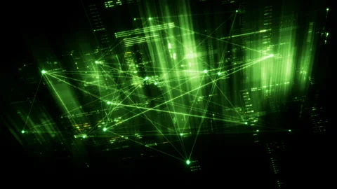 Futuristic Data Matrix Simulation Background Stock Footage 303001731