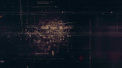 Futuristic Data Matrix Simulation HUD Background Video stock 181343072