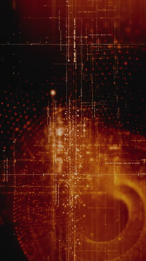 Futuristic Data Matrix Simulation HUD Background Stock Footage 181521654