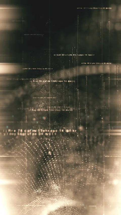 Futuristic Data Matrix Simulation HUD Background Video stock 181537340
