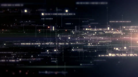 Futuristic Data Matrix Simulation HUD Background Stock Footage 198294546