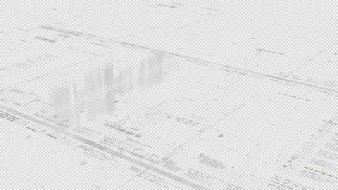Futuristic Data Matrix Simulation HUD Screen Vidéo 220056726