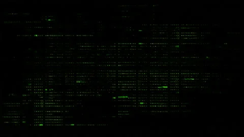 Futuristic Data Matrix Simulation HUD Screen Vídeo Stock 232283950
