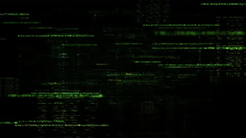 Futuristic Data Matrix Simulation HUD Screen Vídeos de archivo 232283955