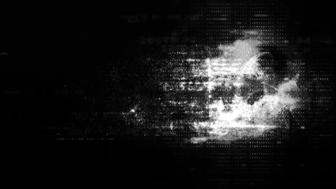 Futuristic Data Matrix Simulation HUD Screen Видео 232284006