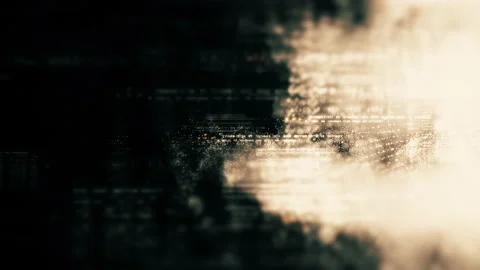 Futuristic Data Matrix Simulation HUD Screen 스톡 동영상 233890918