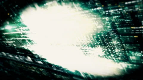 Futuristic Data Matrix Simulation HUD Screen Background 動画素材 234592285