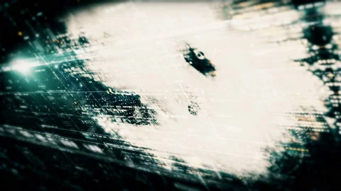 Futuristic Data Matrix Simulation HUD Screen Background Stock-Footage 234592698