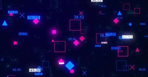 Futuristic data network background.Technology Big Data Cloud Transfer for B.. Stock Illustration