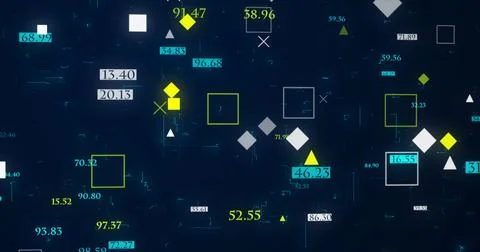 Futuristic data network background.Technology Big Data Cloud Transfer for B.. Stock Illustration