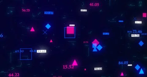 Futuristic data network background.Technology Big Data Cloud Transfer for B.. Stock Illustration