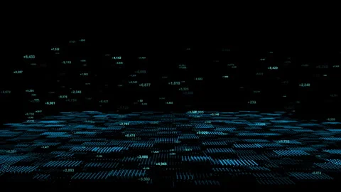 Futuristic Data Network with Flowing Information Video Animated Background Stock Footage 336303488