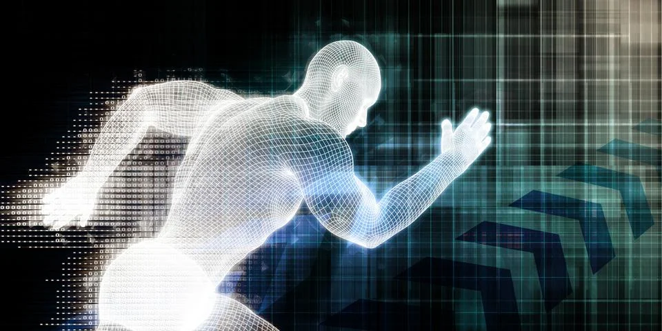 Futuristic Data Network Stock Illustration