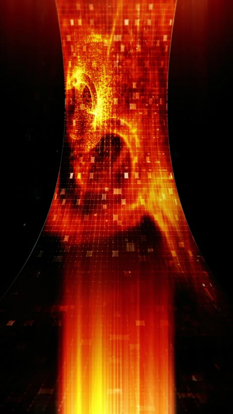 Futuristic data network visualization with glowing digital streams Stock Footage 335273864