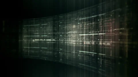 Futuristic data network visualization with glowing digital streams, big data Stock Footage 336033598
