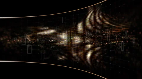 Futuristic data network visualization with glowing digital streams, big data Stock Footage 348269543