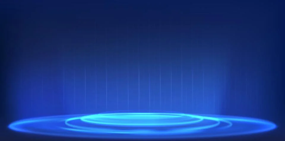 Futuristic data podium display with 3D background 스톡 일러스트