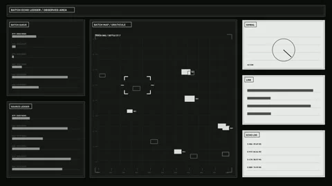 Futuristic Data Processing HUD Interface Seamless Loop Stock Footage 342118926