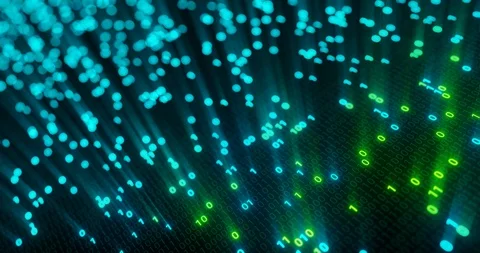 Futuristic data stream, Digital flow. Dynamic pattern with power rays and light. Stock Footage 106948479