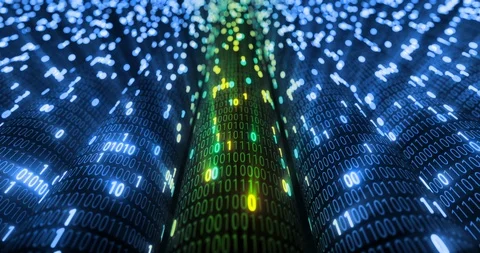 Futuristic data stream, Digital flow. Stock Footage 107802914