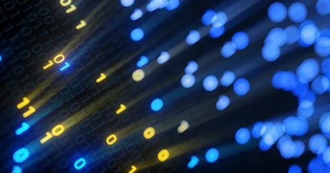 Futuristic data stream, Digital flow. Dynamic pattern with power rays and light. Stock Illustration