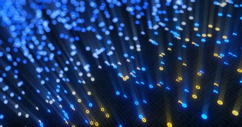 Futuristic data stream, Digital flow. Dynamic pattern with power rays and light. Illustrazione stock