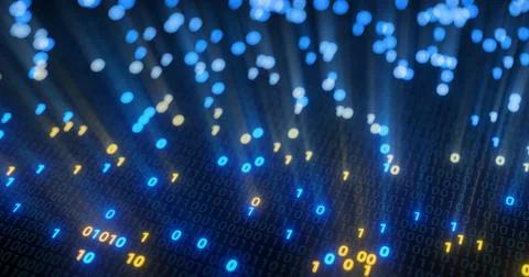 Futuristic data stream, Digital flow. Dynamic pattern with power rays and light. イラスト素材