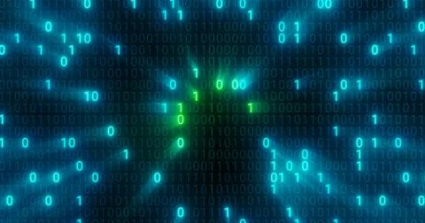 Futuristic data stream, Digital flow. Dynamic pattern with power rays and light. Stock Illustration