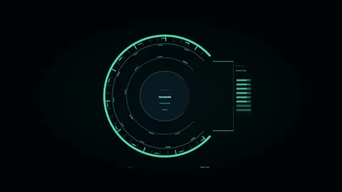 Futuristic Data Transfer HUD Dashboard Seamless Loop Stock Footage 342263851
