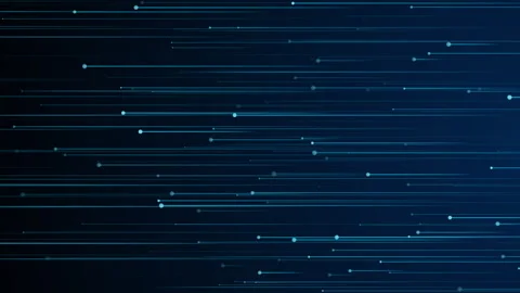 Futuristic Data Transmission with Bright Flare Stock Footage 345290790