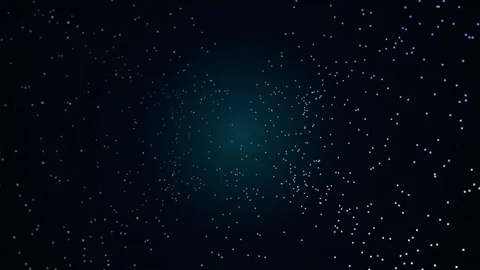 Futuristic data visualization: abstract cyan pixels flowing in network grid.. Stock Footage 346002286