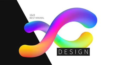 Futuristic design multicolored background. Templates for placards, banners, Stock Illustration