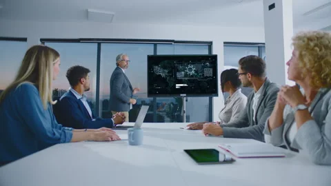 Futuristic design of presentation 스톡 동영상 164728073